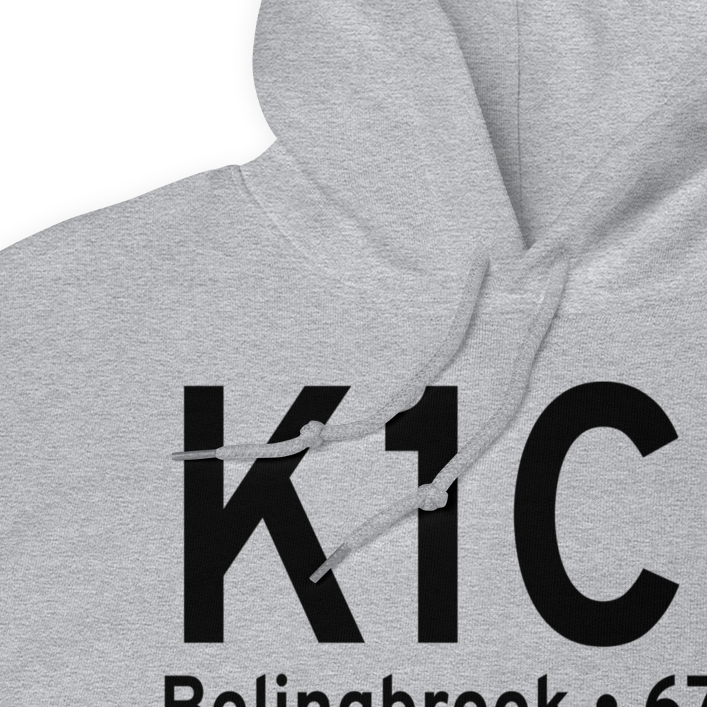 Bolingbrook's Clow International Airport (K1C5) ICAO Hoodie Sweatshirt 