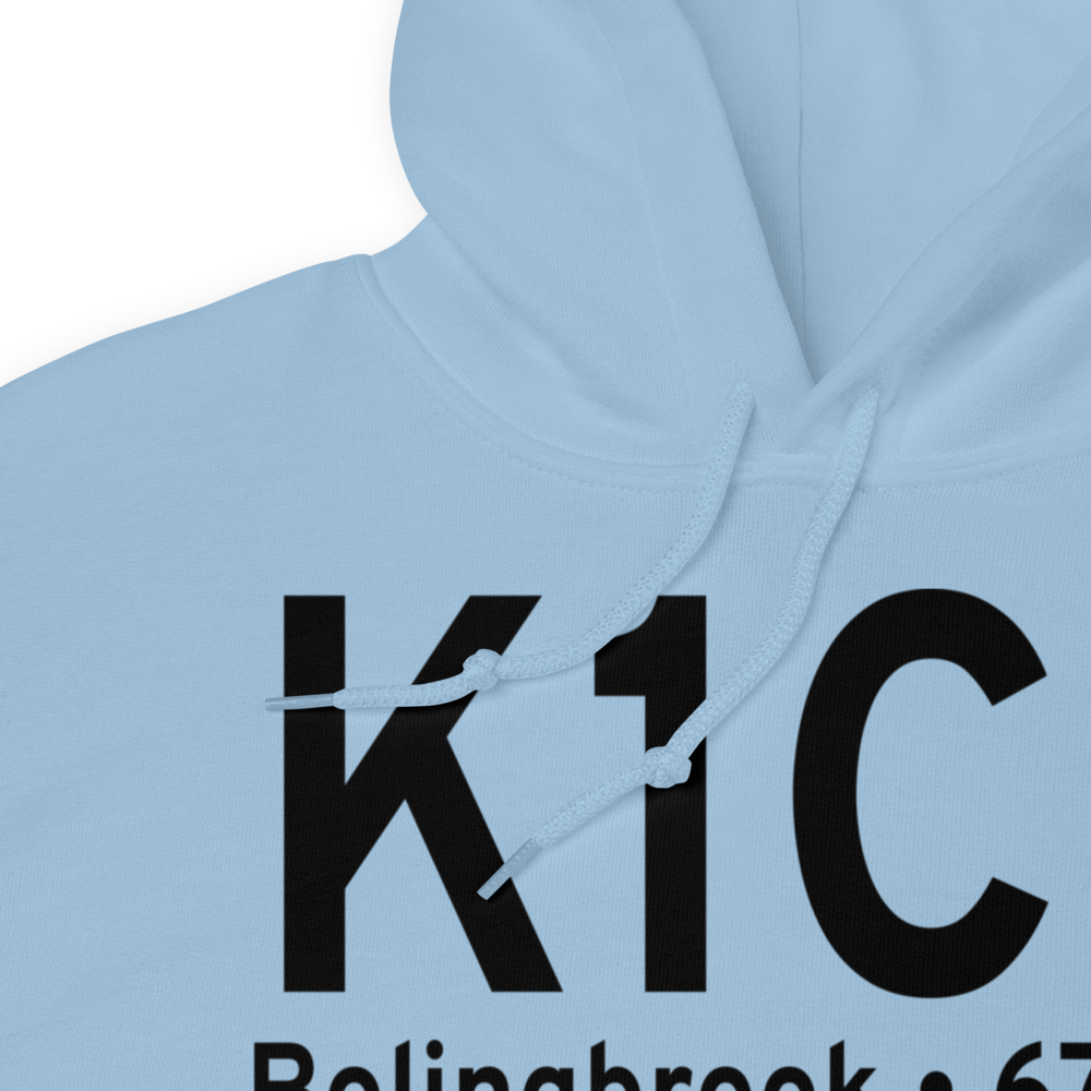 Bolingbrook's Clow International Airport (K1C5) ICAO Hoodie Sweatshirt 