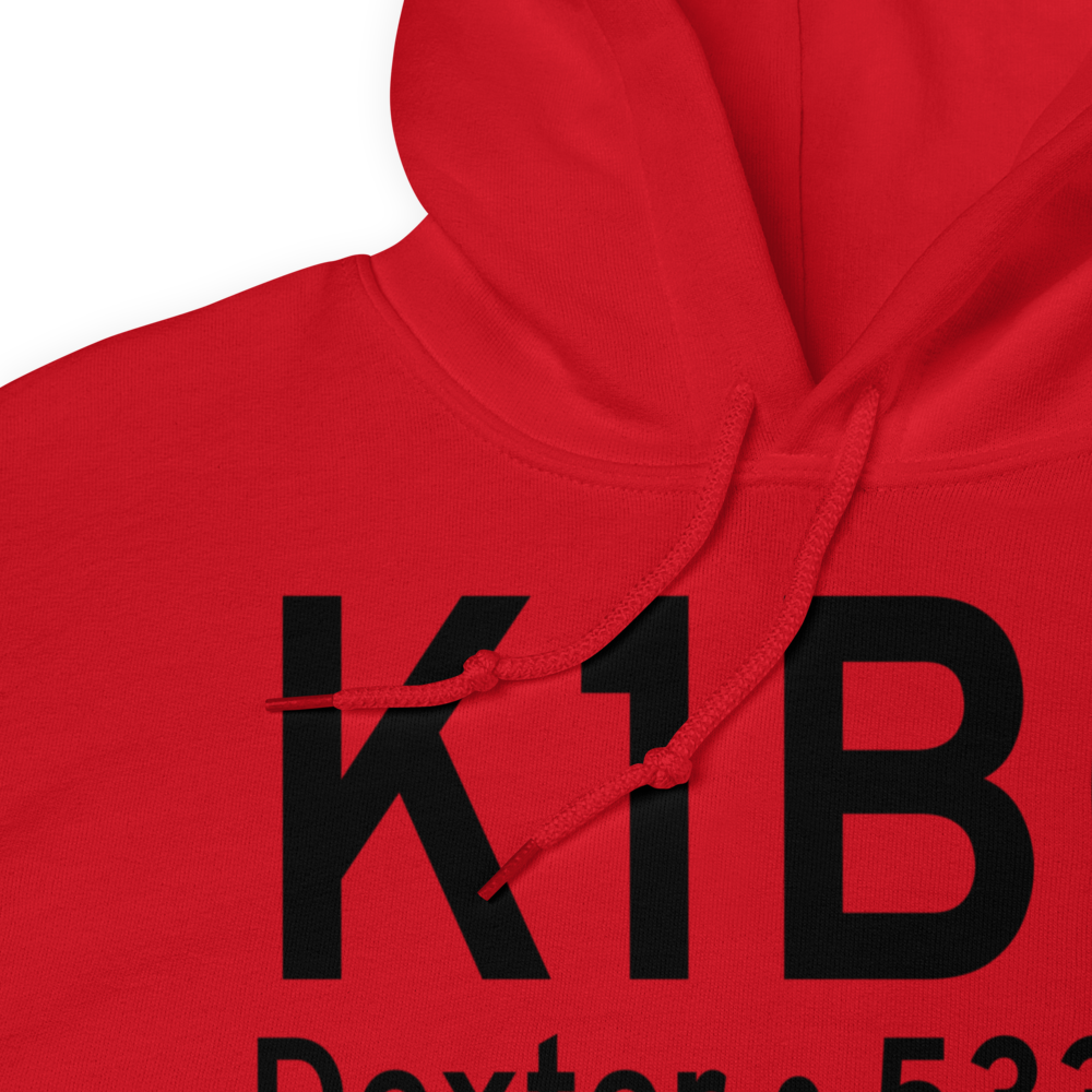 Dexter Regional Airport (K1B0) ICAO Hoodie Sweatshirt 