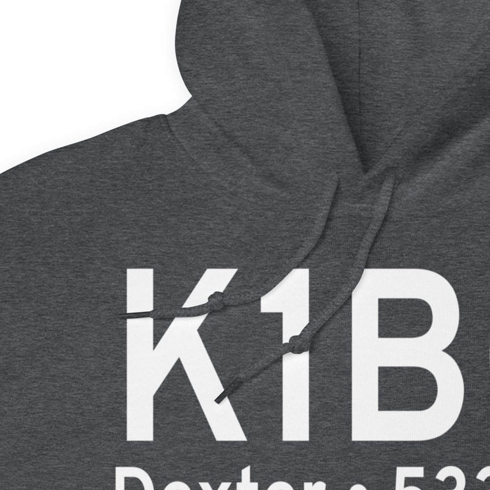 Dexter Regional Airport (K1B0) ICAO Hoodie Sweatshirt 