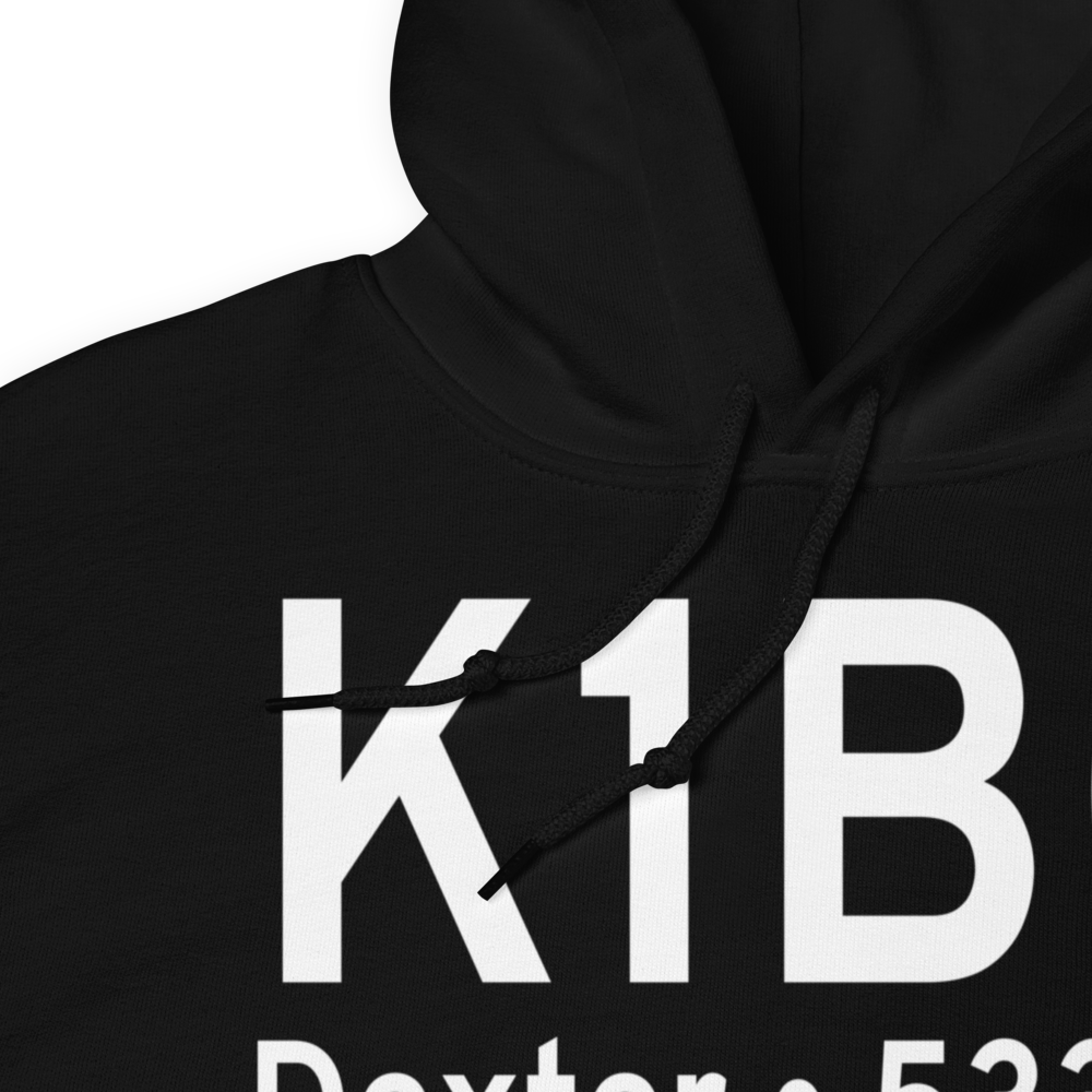 Dexter Regional Airport (K1B0) ICAO Hoodie Sweatshirt 