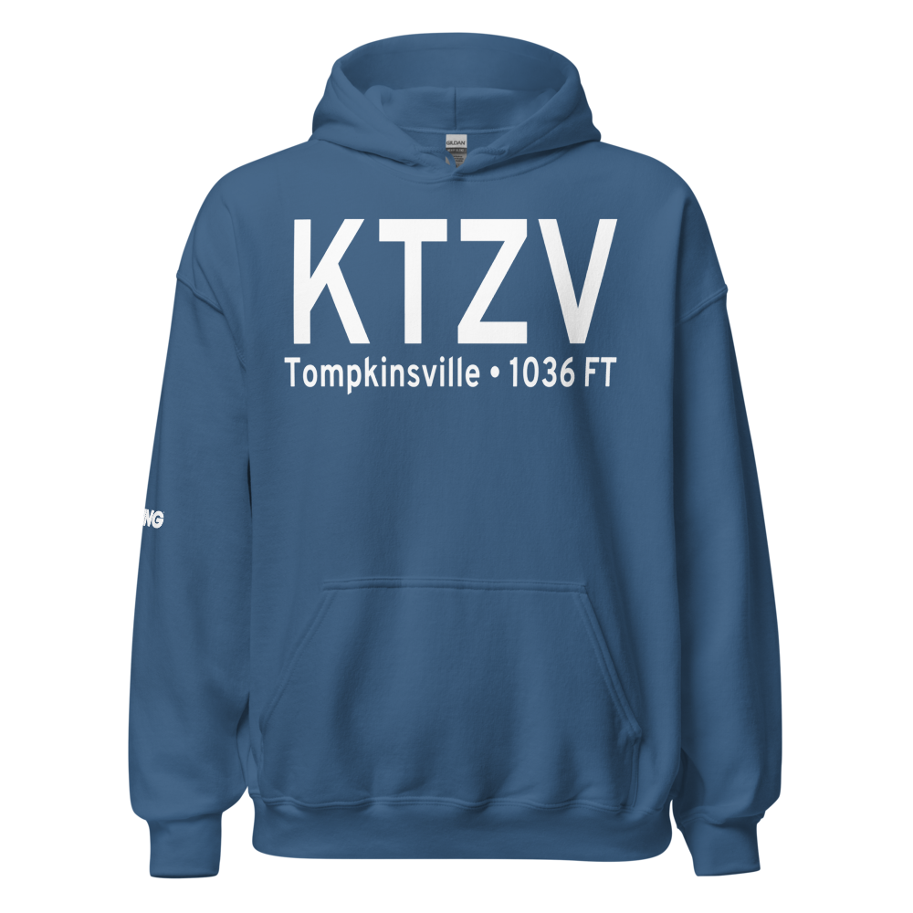 Tompkinsville Monroe County Airport (KTZV) ICAO Hoodie Sweatshirt 