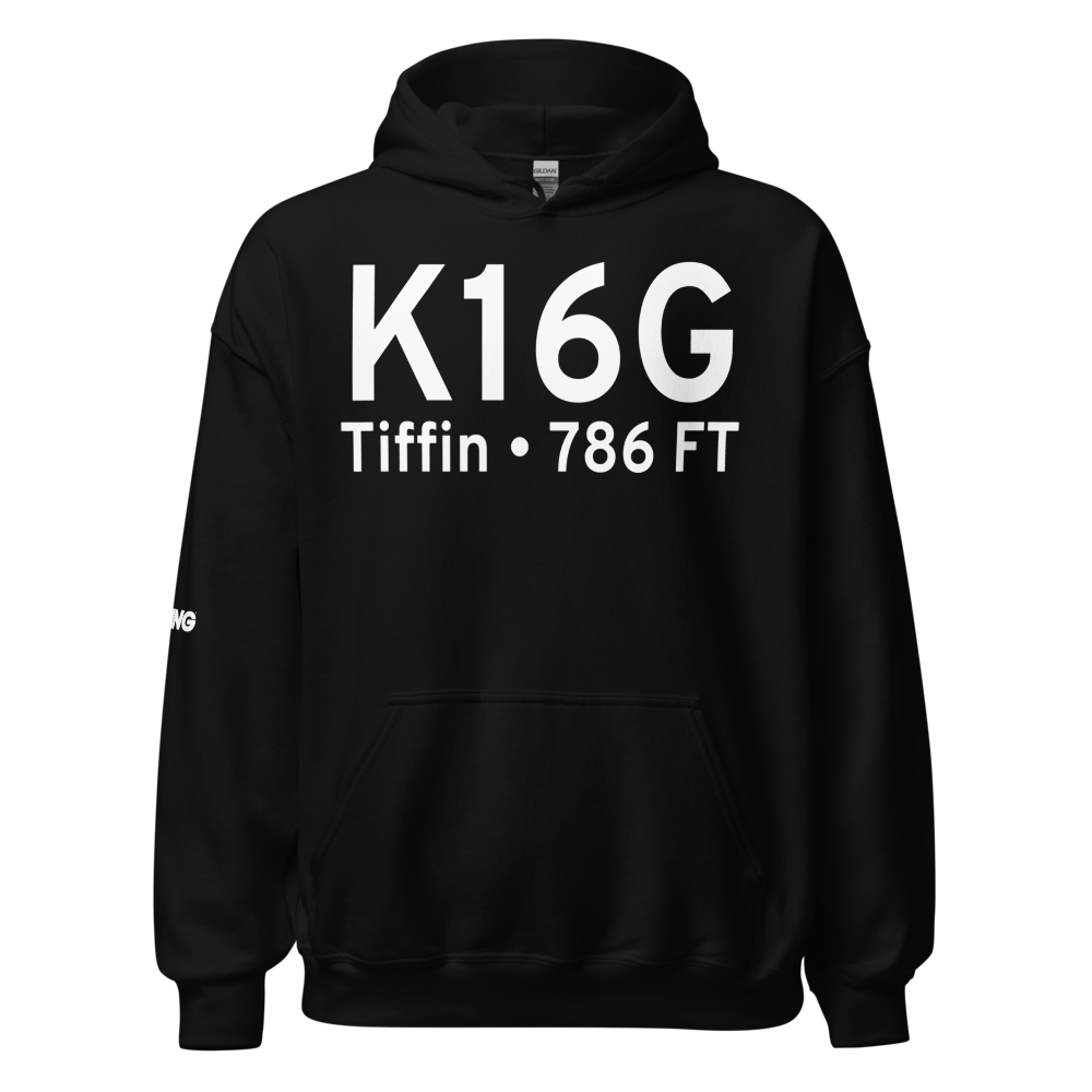 Seneca County Airport (K16G) ICAO Hoodie Sweatshirt 