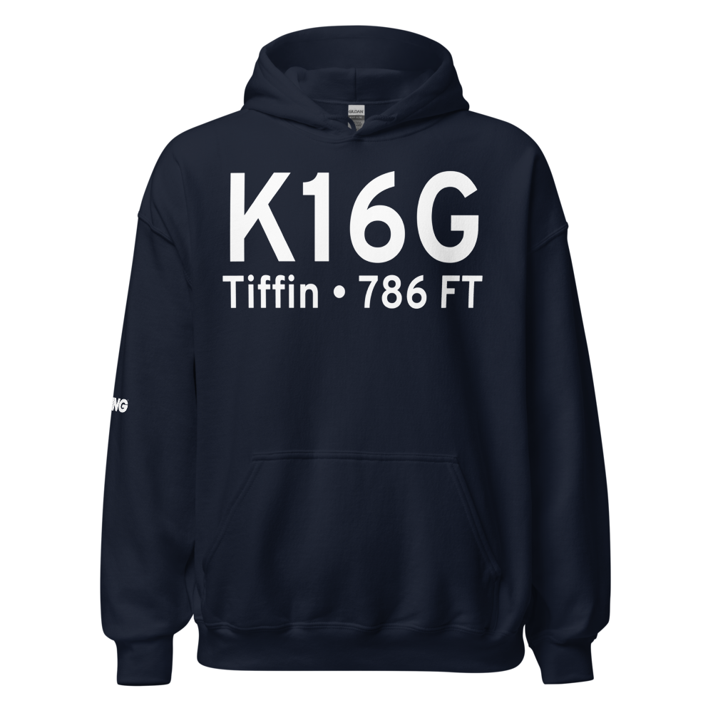 Seneca County Airport (K16G) ICAO Hoodie Sweatshirt 