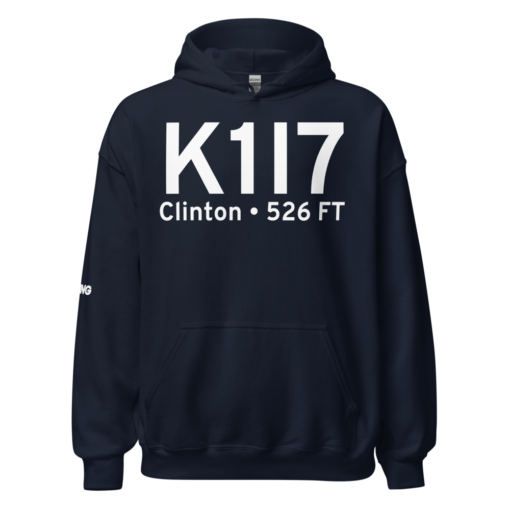 Clinton Airport (K1I7) ICAO Hoodie Sweatshirt 