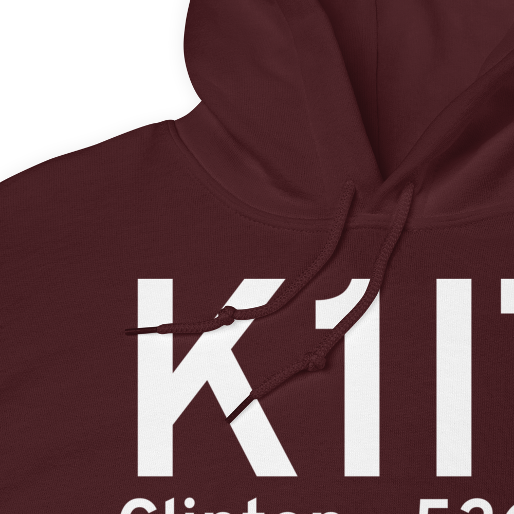 Clinton Airport (K1I7) ICAO Hoodie Sweatshirt 
