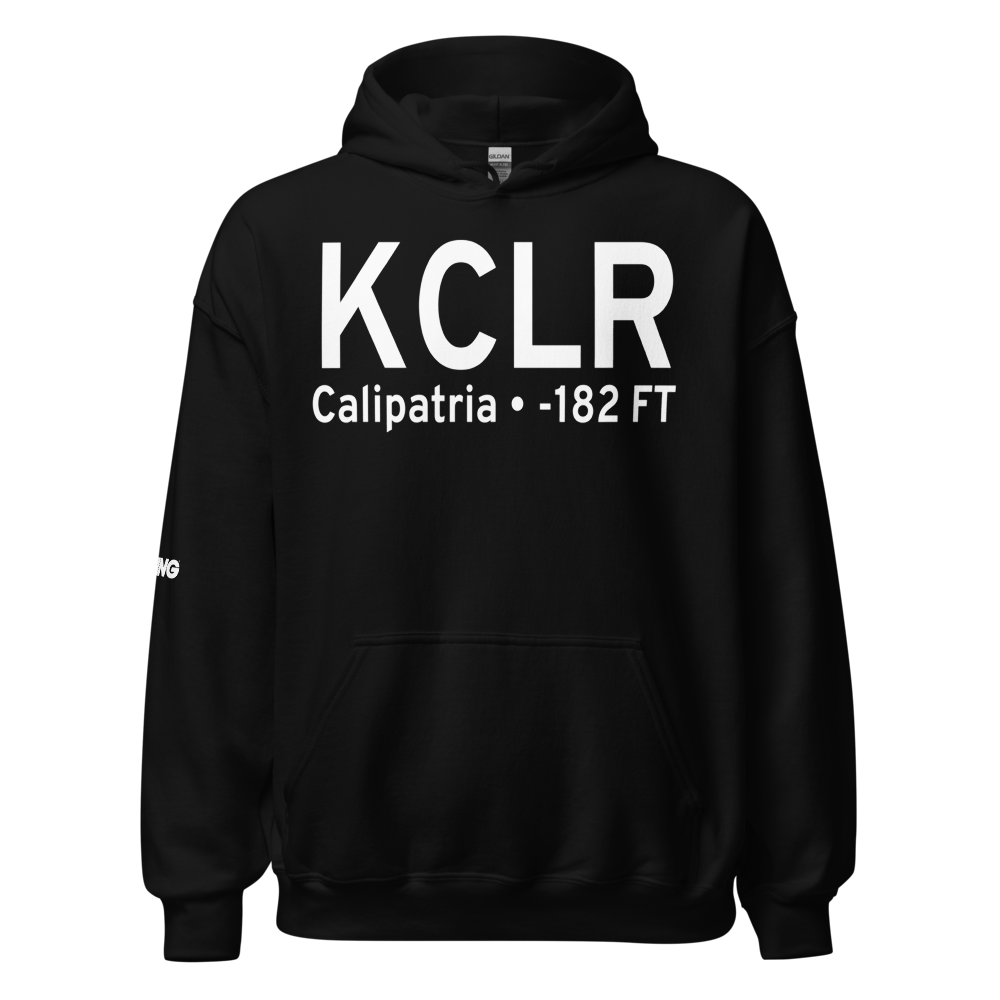 Cliff Hatfield Memorial Airport (KCLR) ICAO Hoodie Sweatshirt 