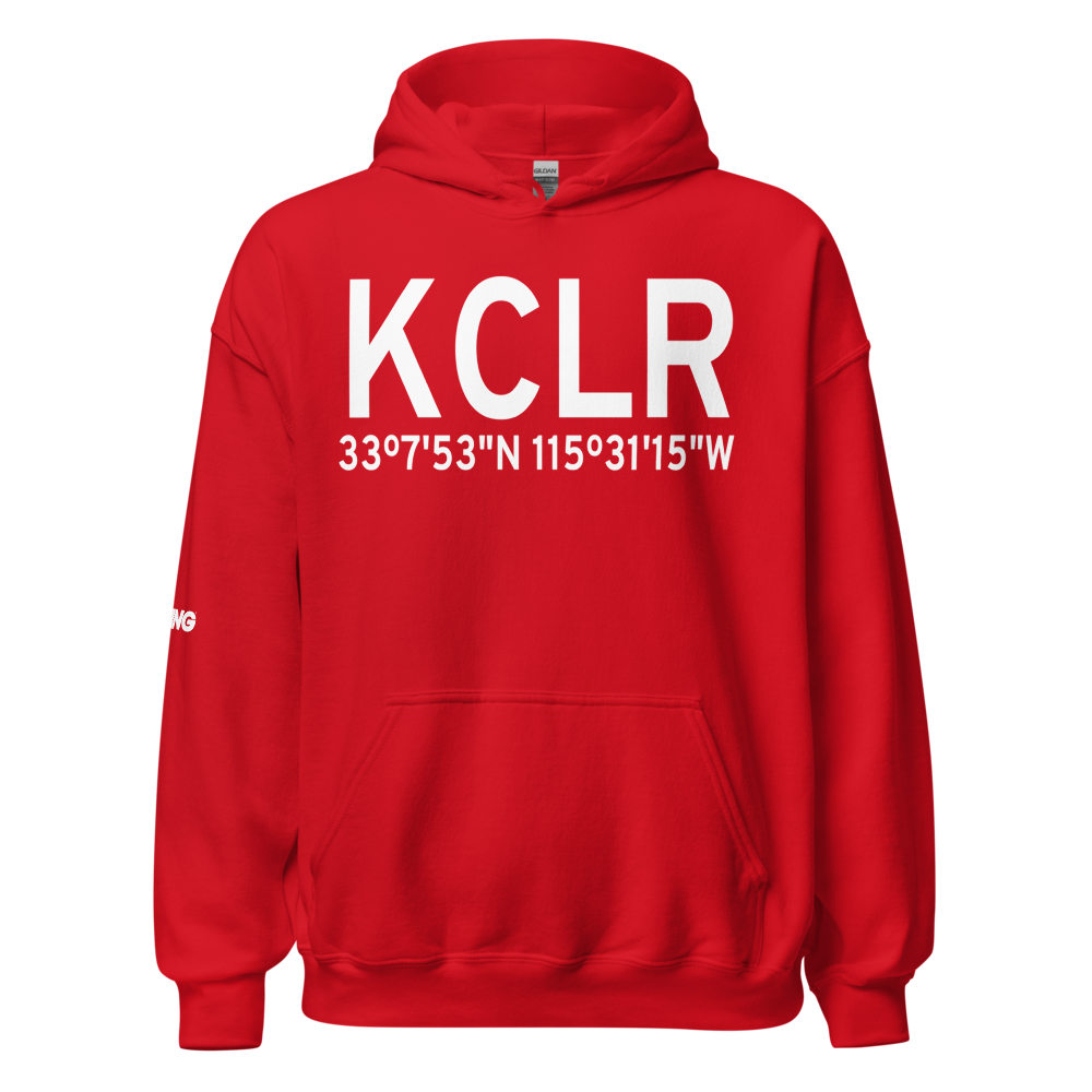 Cliff Hatfield Memorial Airport (KCLR) ICAO Hoodie Sweatshirt 