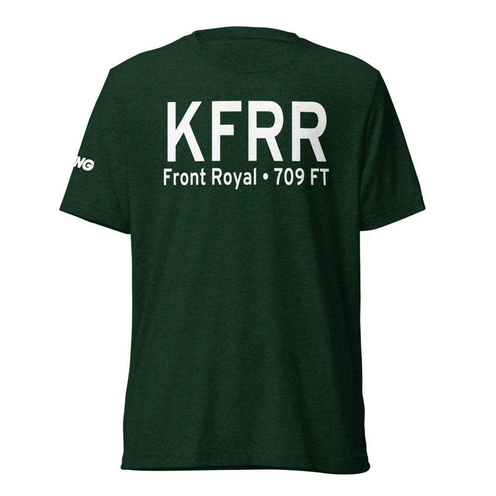 Front Royal Warren County Airport (KFRR) ICAO Tri-blend T-Shirt 