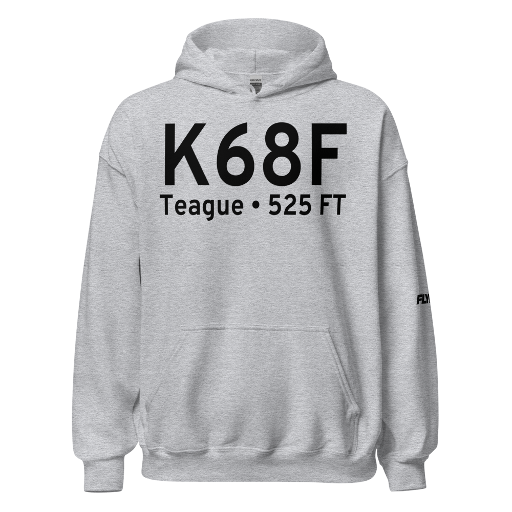 Teague Municipal Airport (K68F) ICAO Hoodie Sweatshirt 