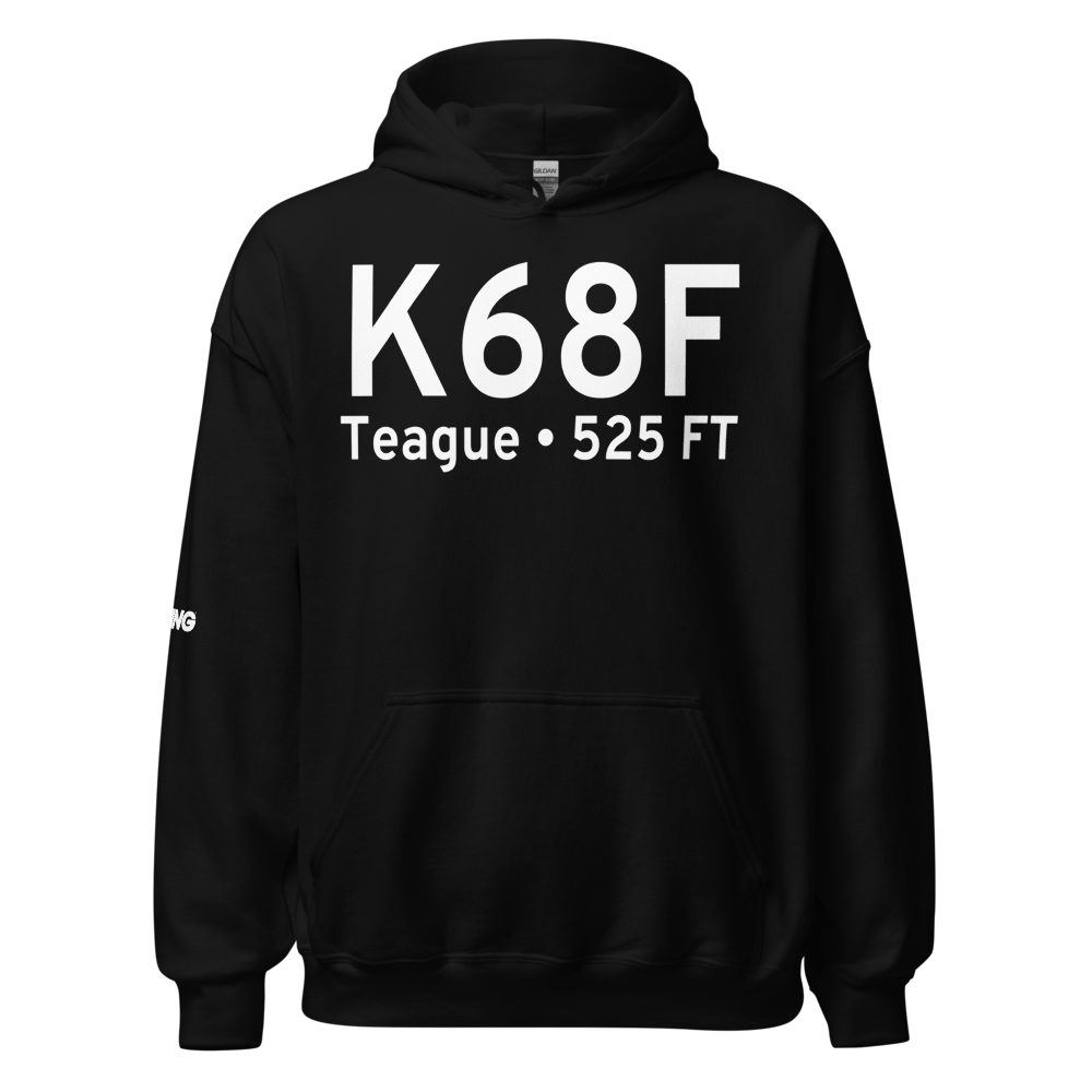 Teague Municipal Airport (K68F) ICAO Hoodie Sweatshirt 
