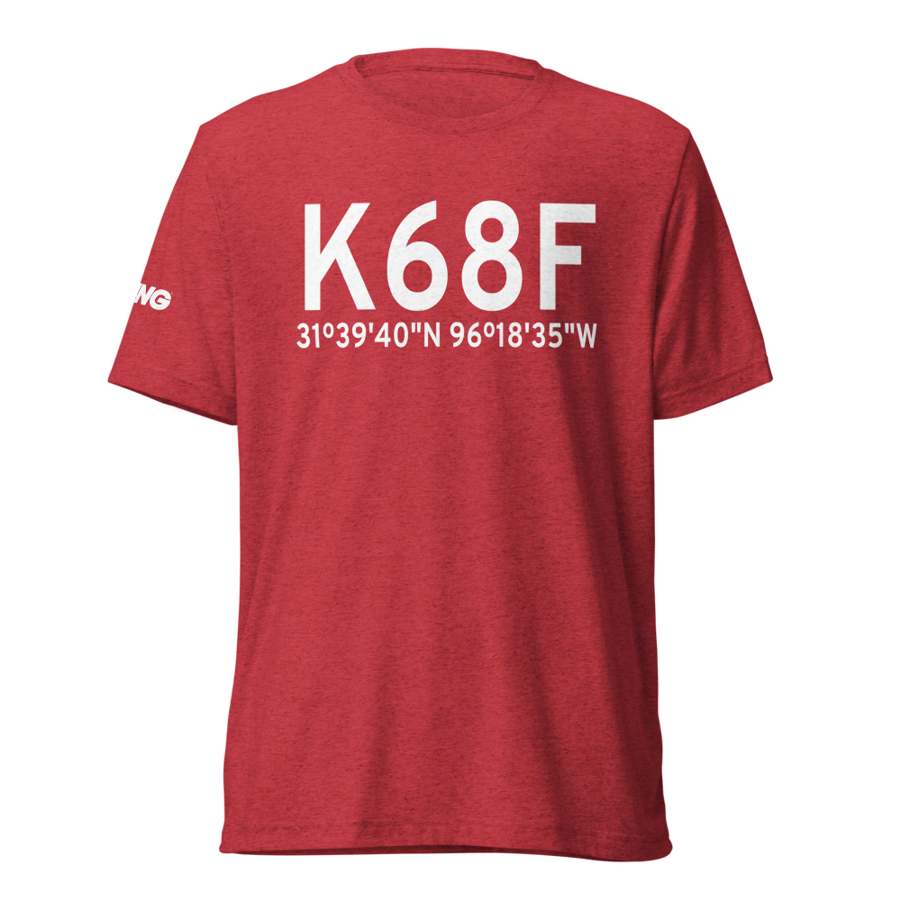 Teague Municipal Airport (K68F) ICAO Tri-blend T-Shirt 