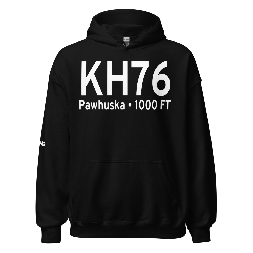 Pawhuska Municipal Airport (KH76) ICAO Hoodie Sweatshirt 