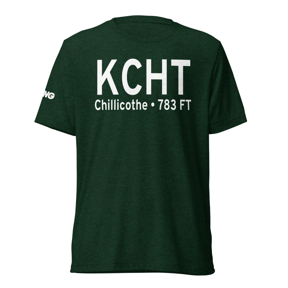 Chillicothe Municipal Airport (KCHT) ICAO Tri-blend T-Shirt 