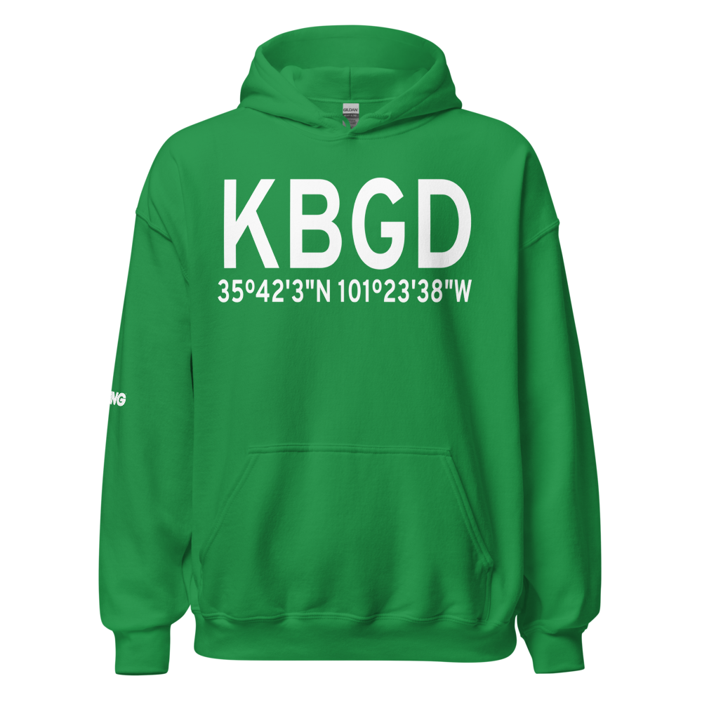 Hutchinson County Airport (KBGD) ICAO Hoodie Sweatshirt 