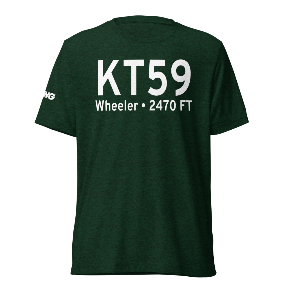 Wheeler Municipal Airport (KT59) ICAO Tri-blend T-Shirt 