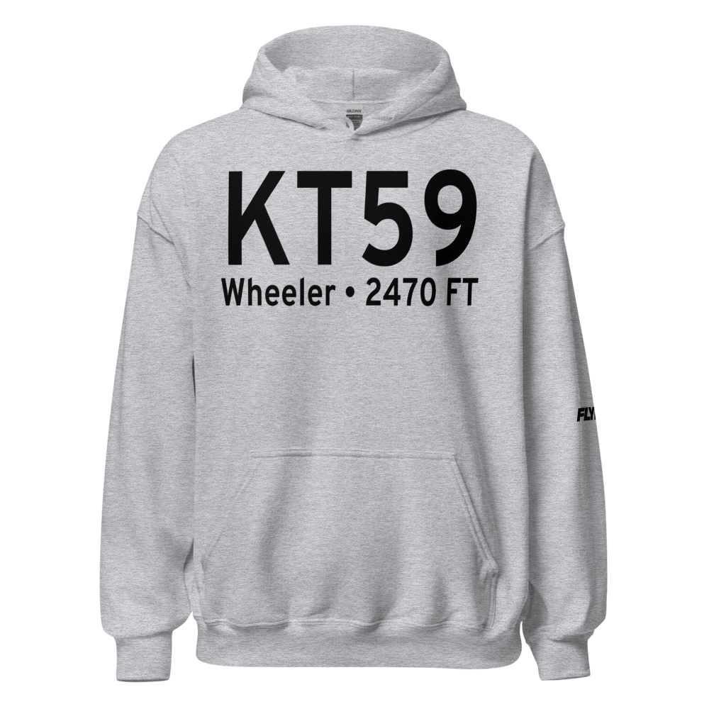 Wheeler Municipal Airport (KT59) ICAO Hoodie Sweatshirt 