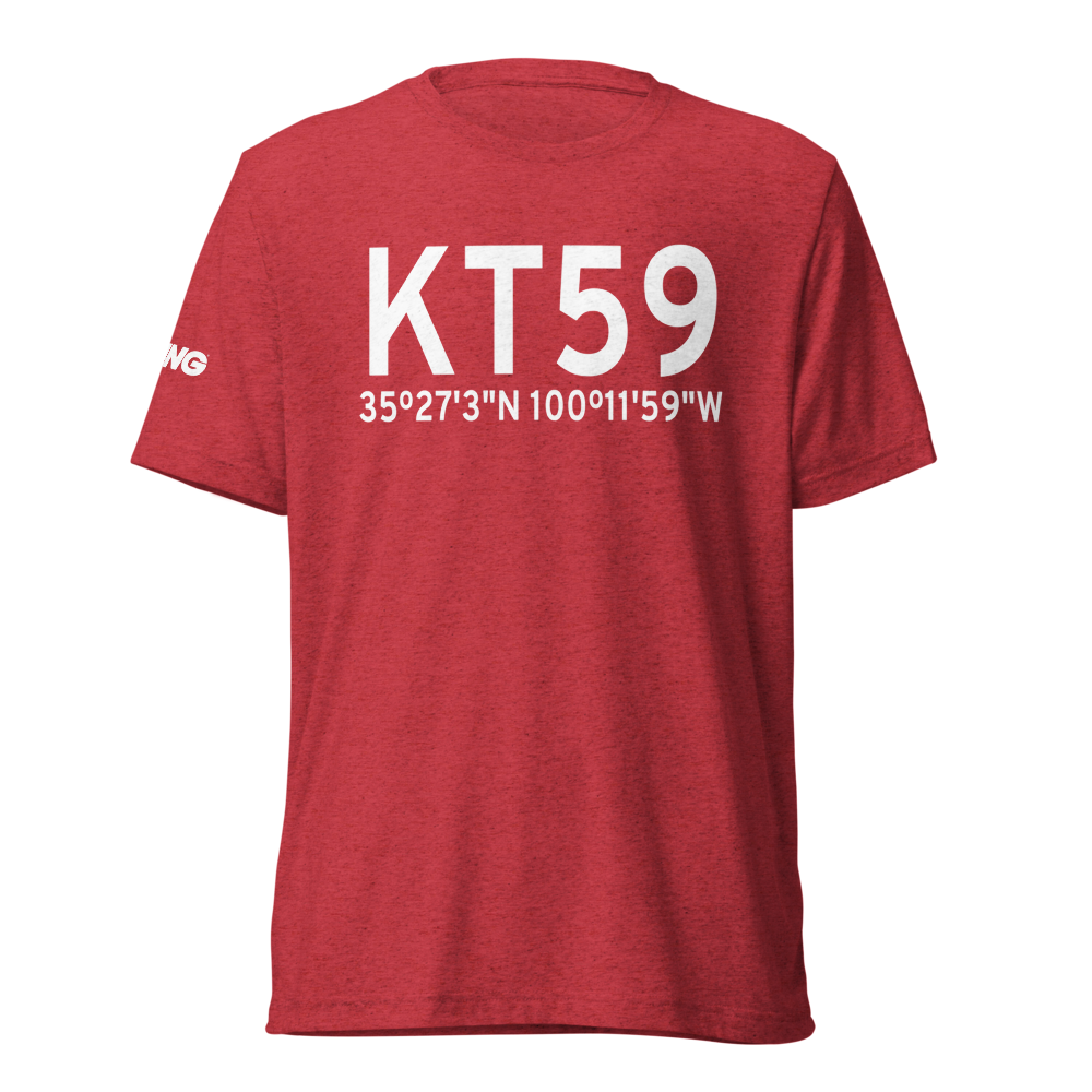 Wheeler Municipal Airport (KT59) ICAO Tri-blend T-Shirt 