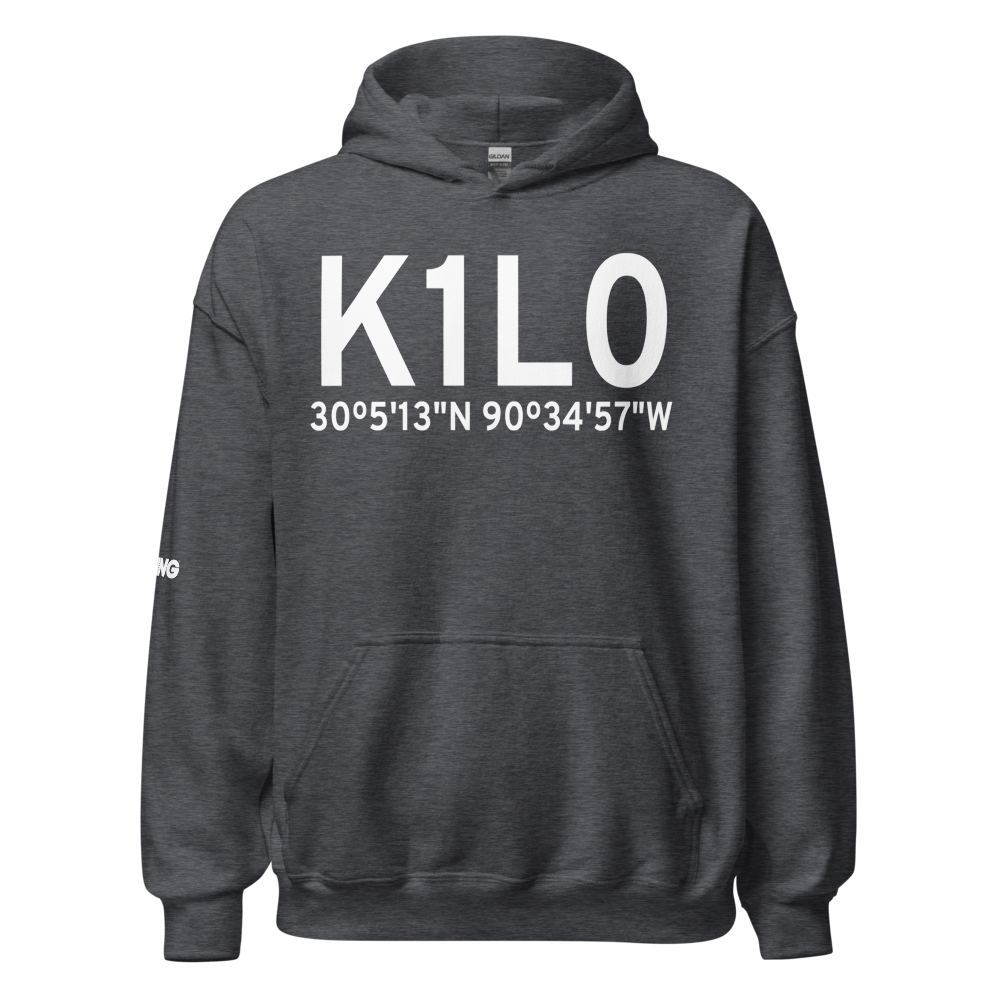 Port of South Louisiana Executive Regional Airport (K1L0) ICAO Hoodie Sweatshirt 