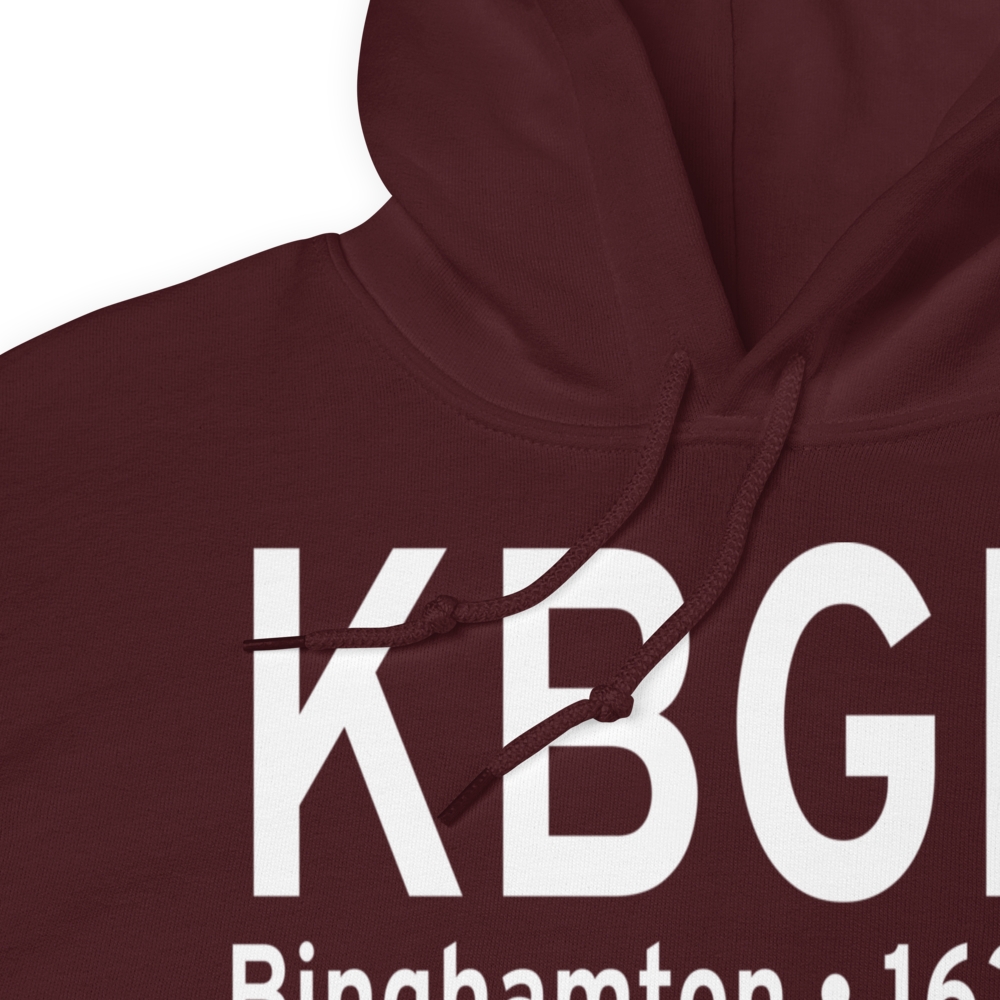 Greater Binghamton/Edwin A Link field (KBGM) ICAO Hoodie Sweatshirt 