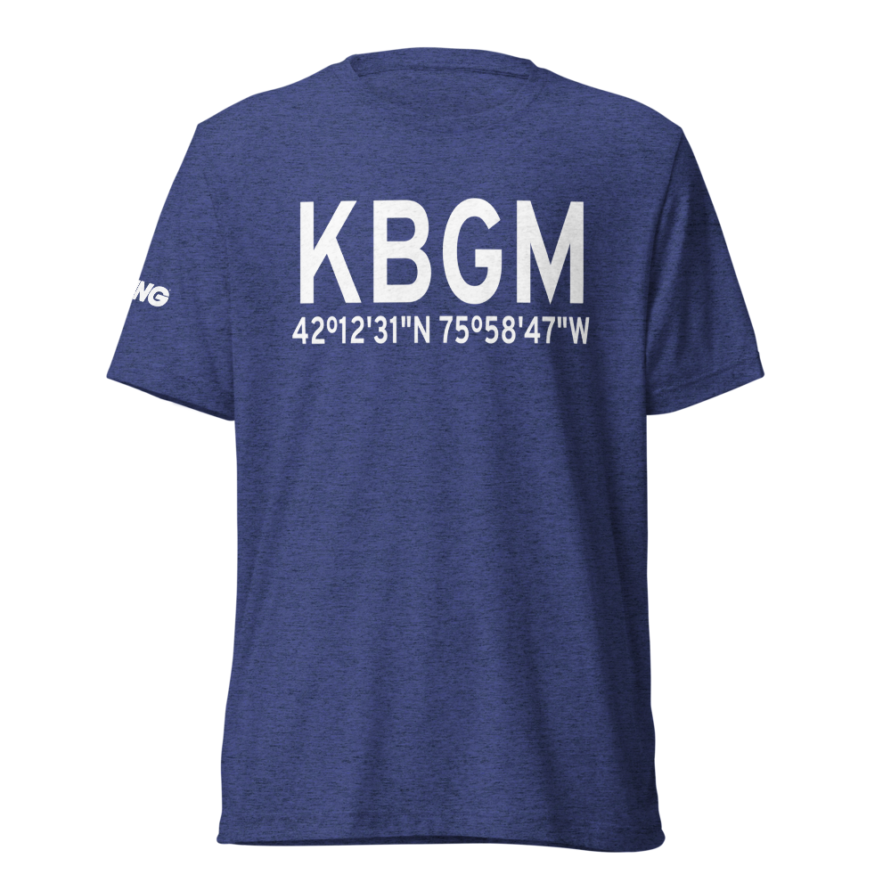 Greater Binghamton/Edwin A Link field (KBGM) ICAO Tri-blend T-Shirt 