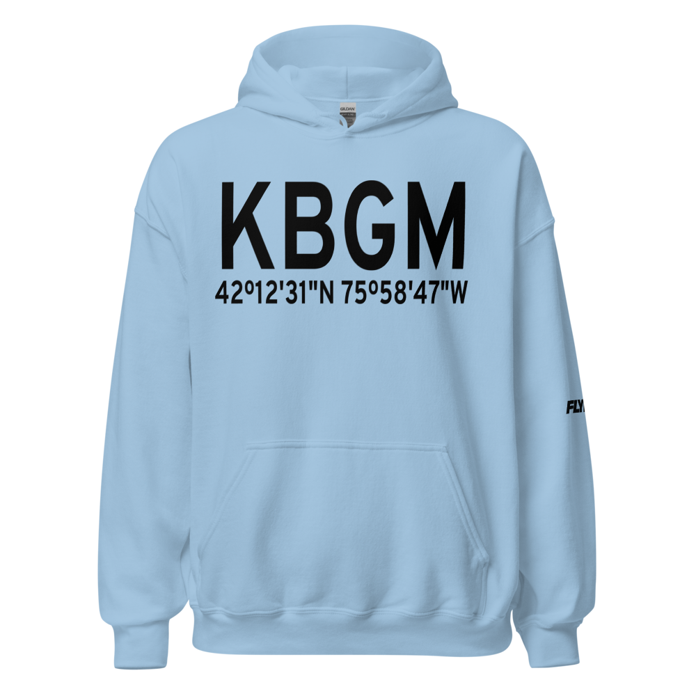 Greater Binghamton/Edwin A Link field (KBGM) ICAO Hoodie Sweatshirt 