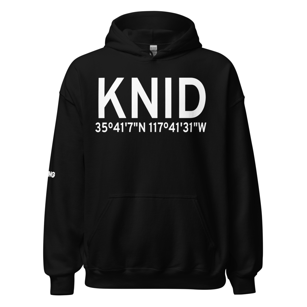 China Lake Naws (Armitage Field) Airport (KNID) ICAO Hoodie Sweatshirt 