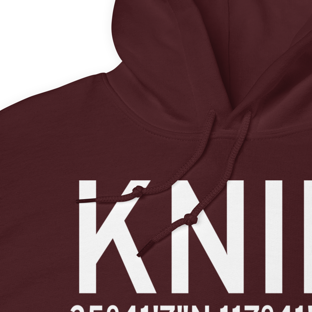 China Lake Naws (Armitage Field) Airport (KNID) ICAO Hoodie Sweatshirt 
