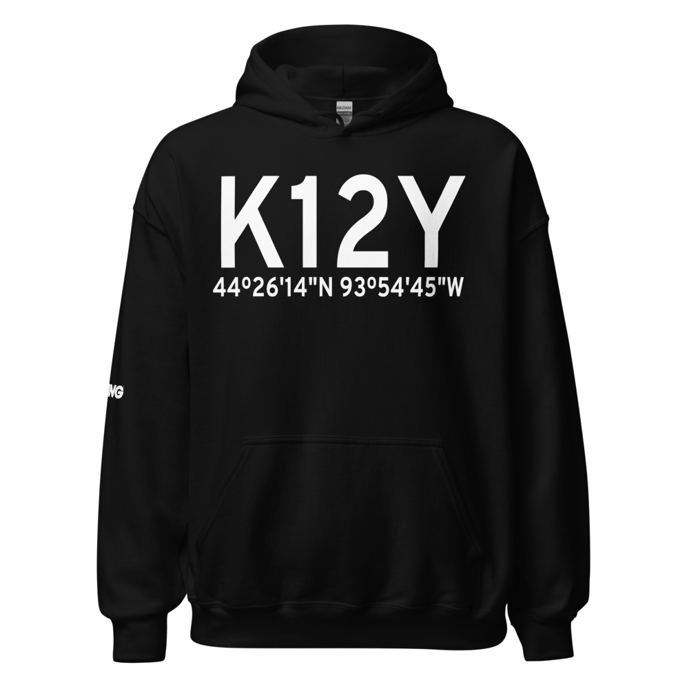 Le Sueur Municipal Airport (K12Y) ICAO Hoodie Sweatshirt 