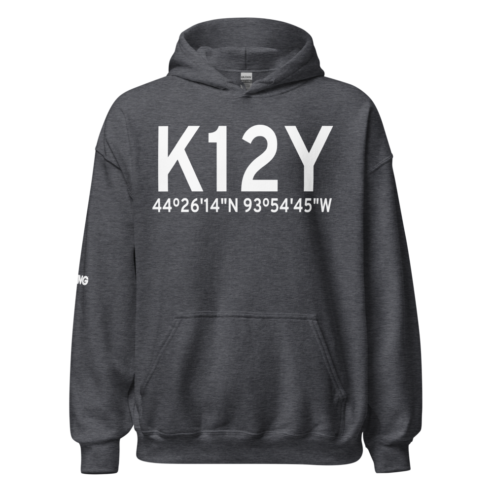 Le Sueur Municipal Airport (K12Y) ICAO Hoodie Sweatshirt 