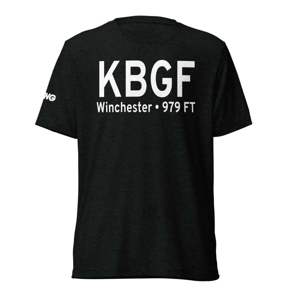 Winchester Municipal Airport (KBGF) ICAO Tri-blend T-Shirt 