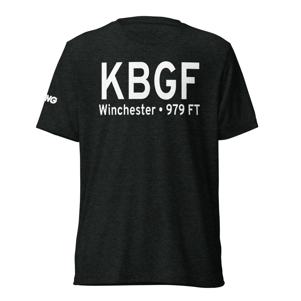 Winchester Municipal Airport (KBGF) ICAO Tri-blend T-Shirt 