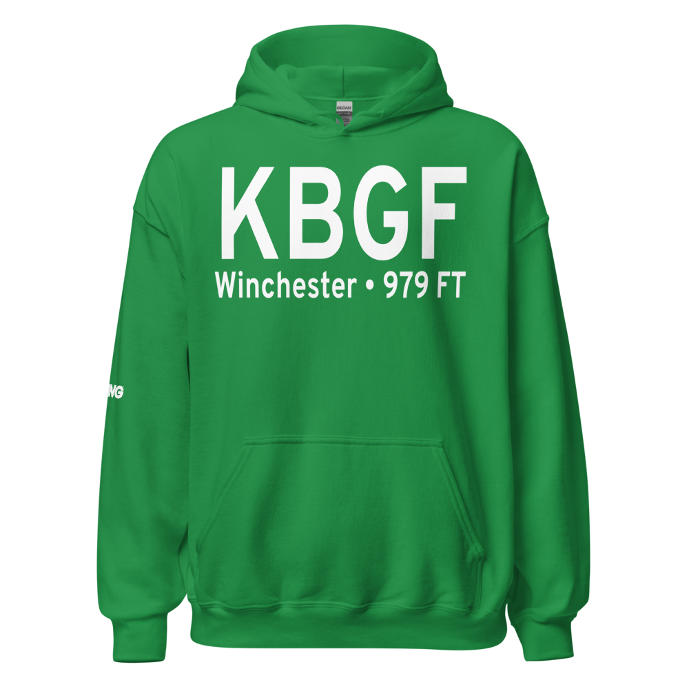 Winchester Municipal Airport (KBGF) ICAO Hoodie Sweatshirt 