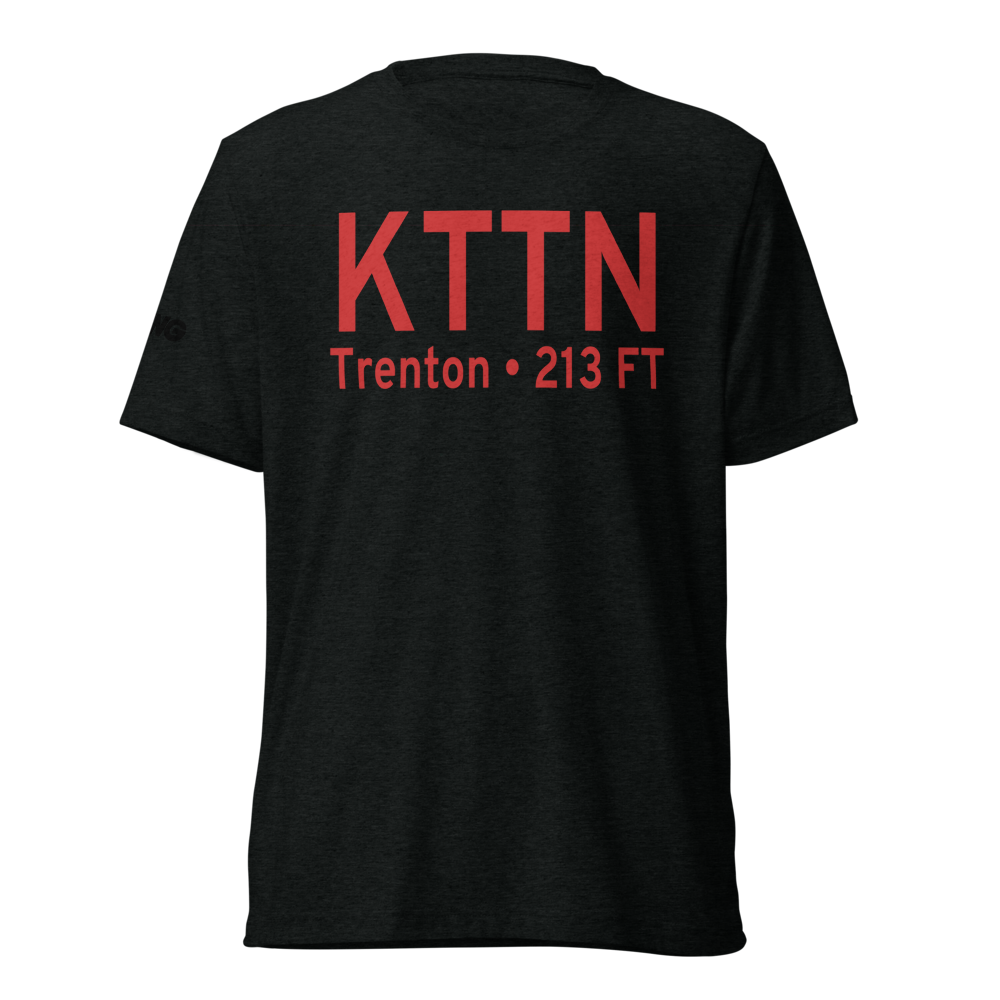 Trenton Mercer Airport (KTTN) ICAO Tri-blend T-Shirt 