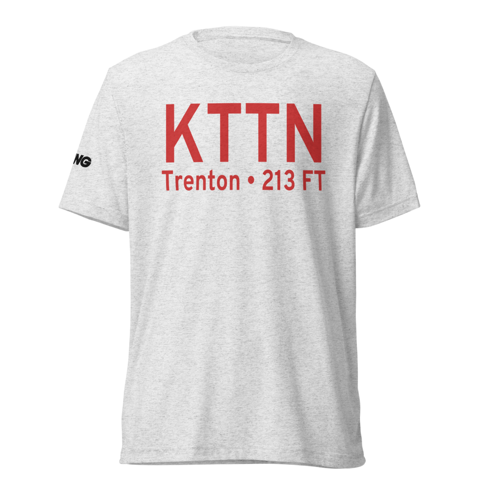 Trenton Mercer Airport (KTTN) ICAO Tri-blend T-Shirt 