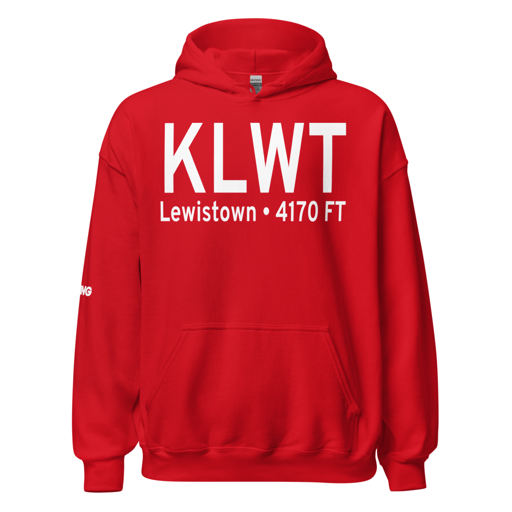 Lewistown Municipal Airport (KLWT) ICAO Hoodie Sweatshirt 