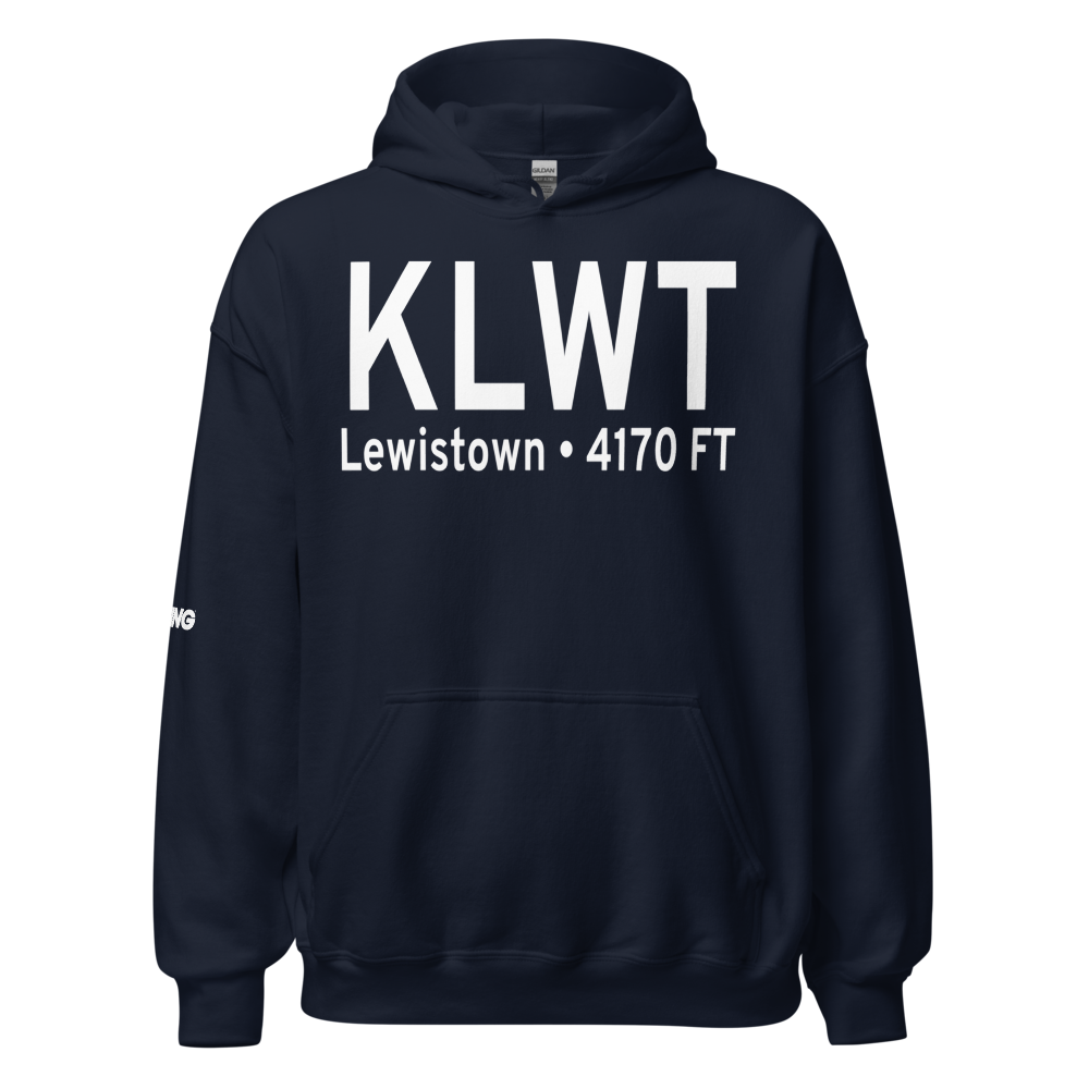Lewistown Municipal Airport (KLWT) ICAO Hoodie Sweatshirt 