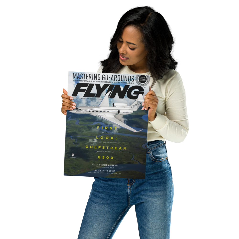 FLYING Magazine Cover Print - December 2016 11×14 Metal Print 