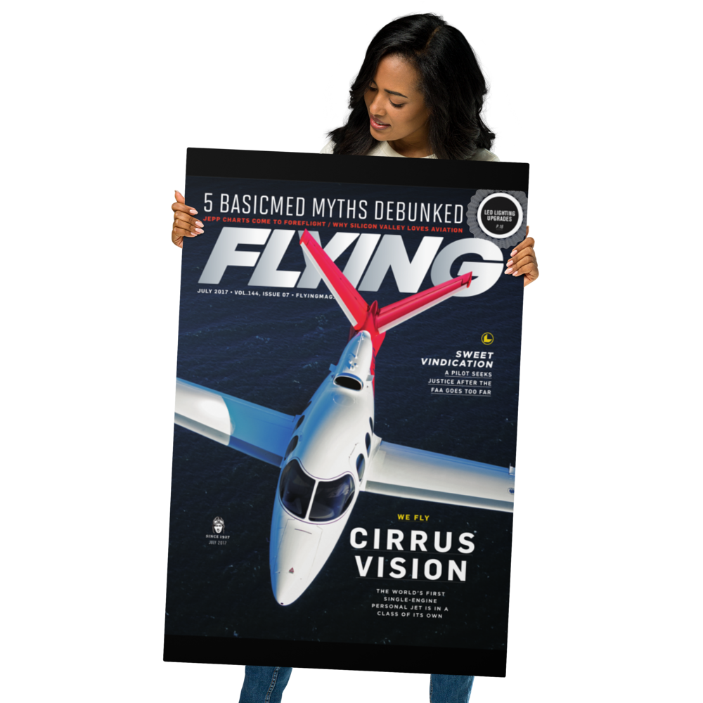 FLYING Magazine Cover Print - July 2017 24×36 Metal Print 
