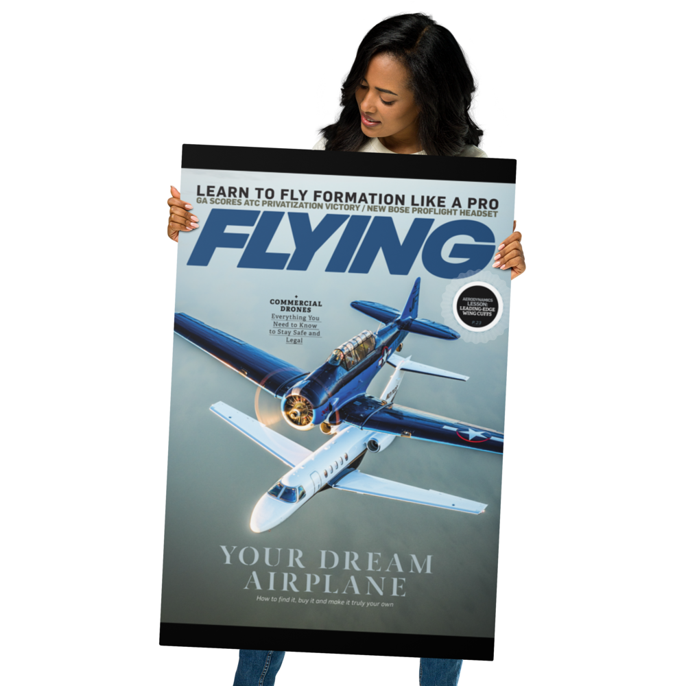FLYING Magazine Cover Print - May 2018 24×36 Metal Print 