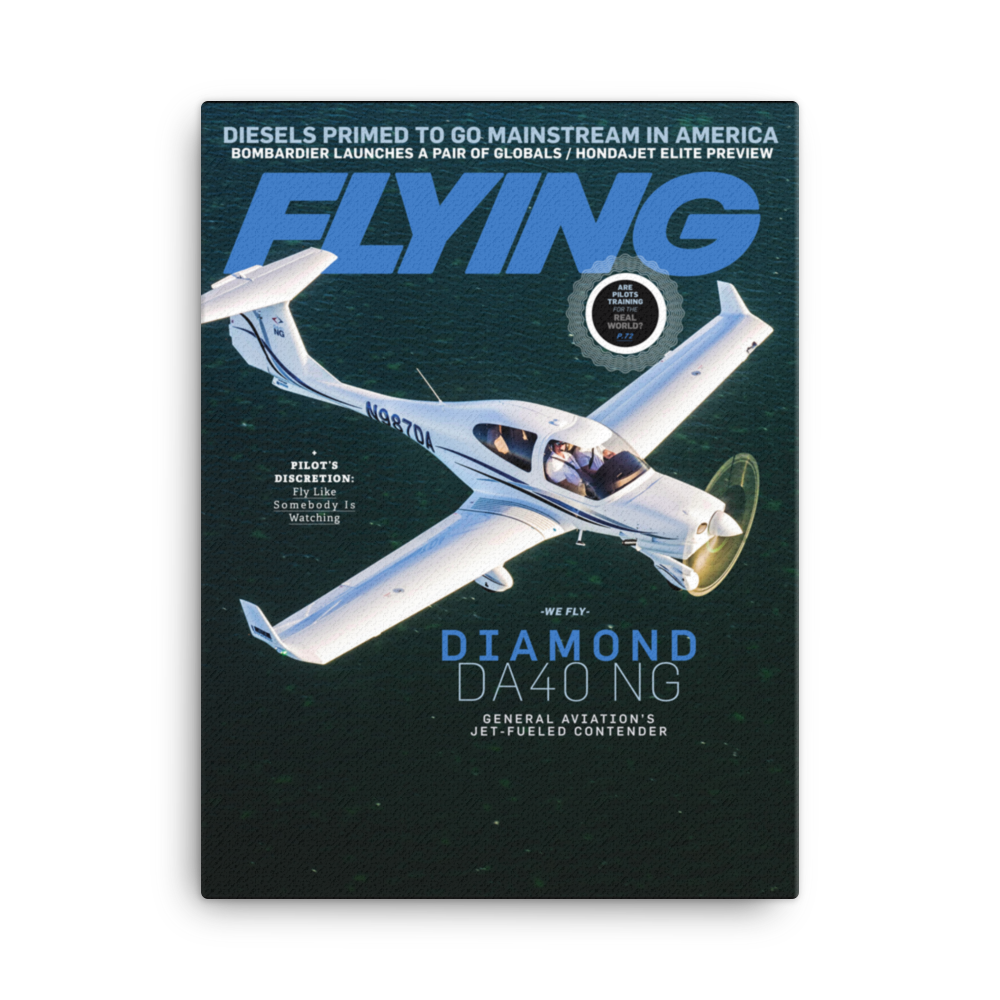 FLYING Magazine Cover Print - August 2018 18×24 Canvas 