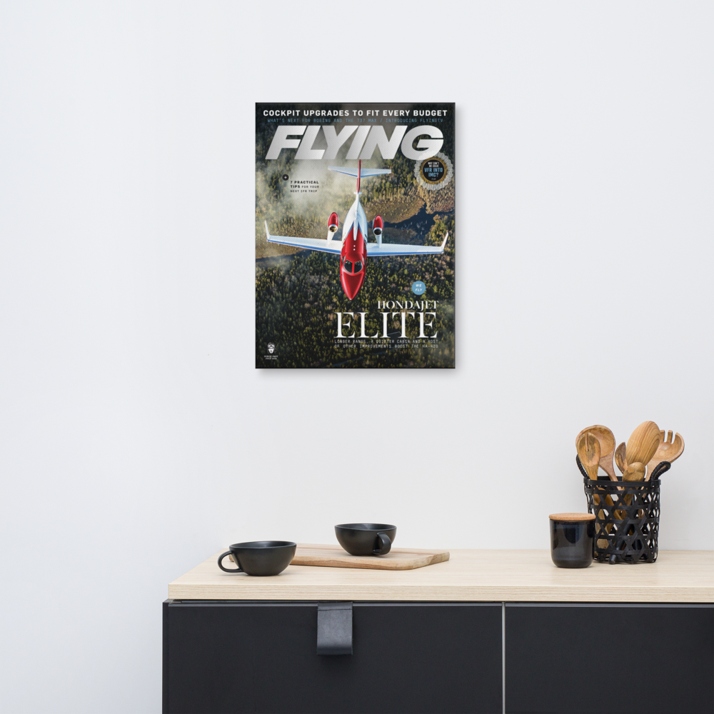 FLYING Magazine Cover Print - July 2019 18×24 Canvas 