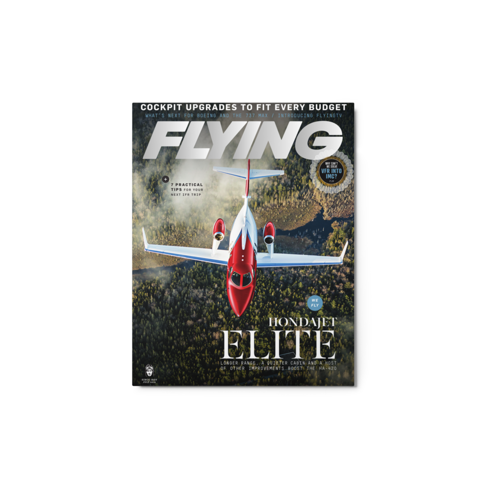 FLYING Magazine Cover Print - July 2019 11×14 Metal Print 