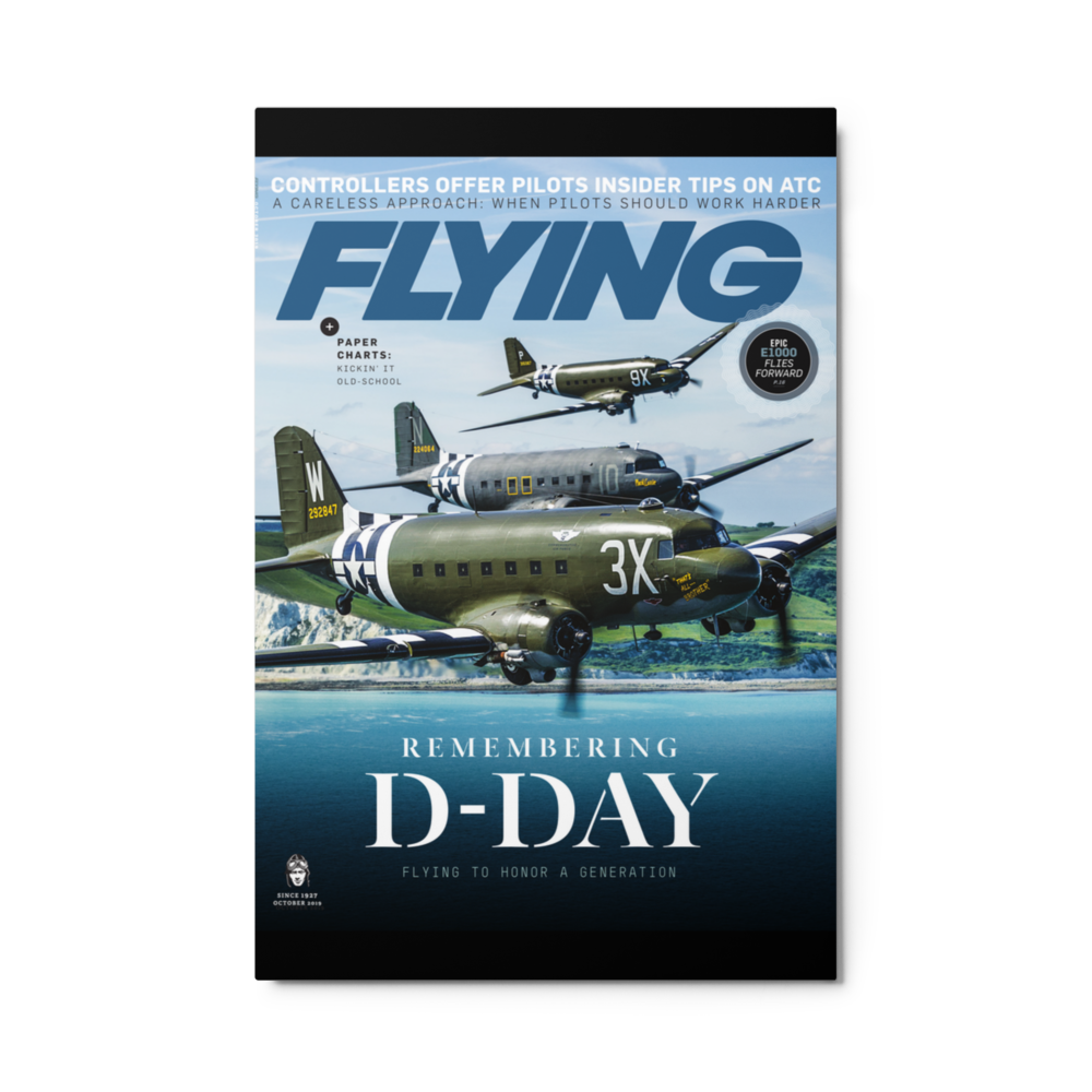 FLYING Magazine Cover Print - October 2019 24×36 Metal Print 