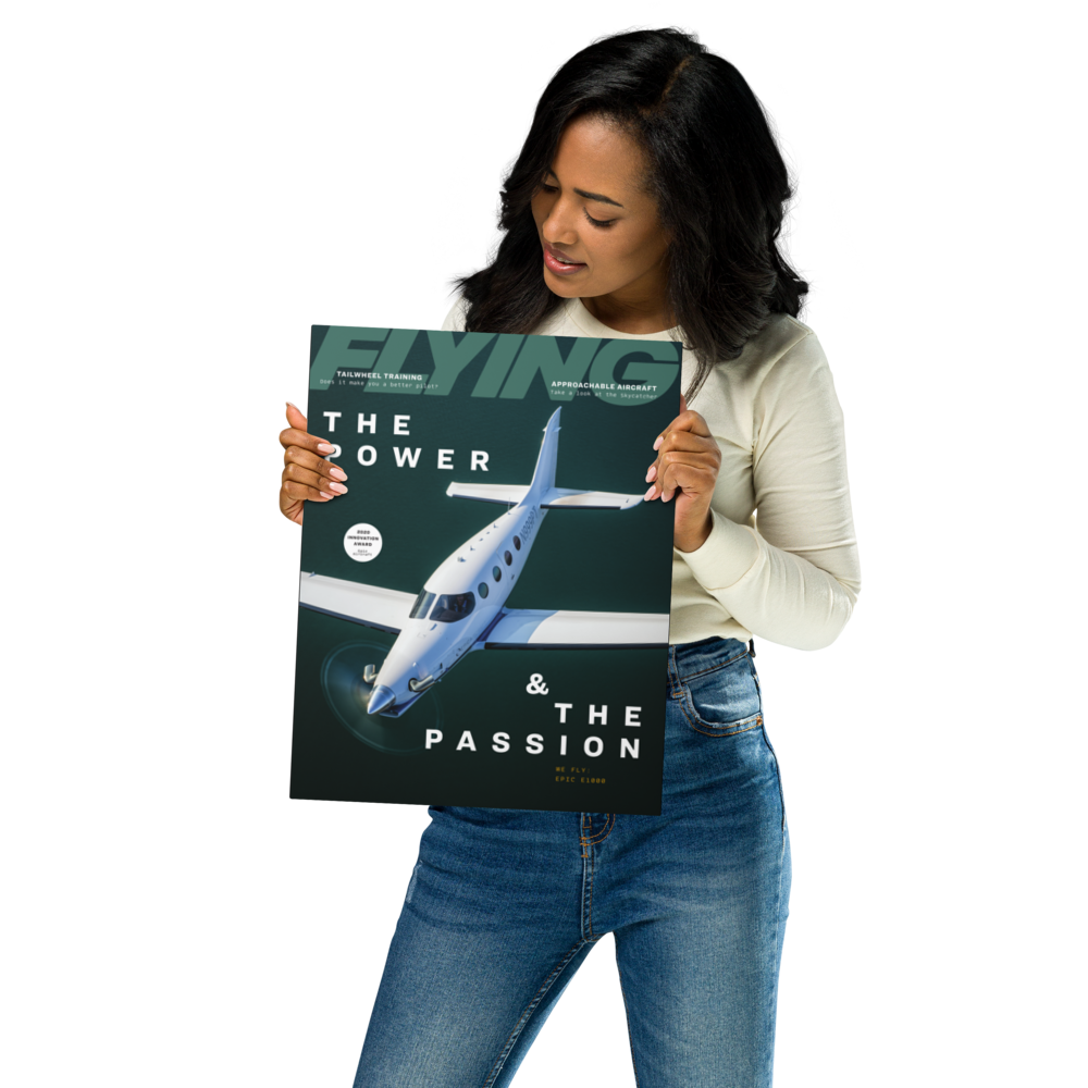 FLYING Magazine Cover Print - August 2020 11×14 Metal Print 