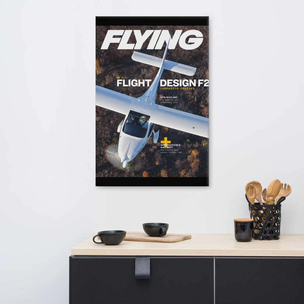 FLYING Magazine Cover Print - February 2021 24×36 Canvas 
