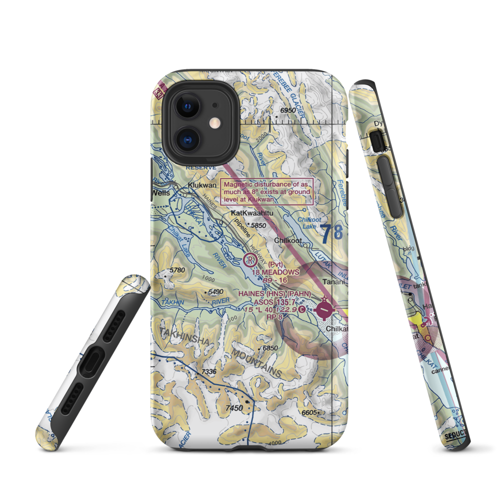 18 Meadows Aerodrome (18AA) VFR Sectional  Tough iPhone Case iPhone 11 model shown