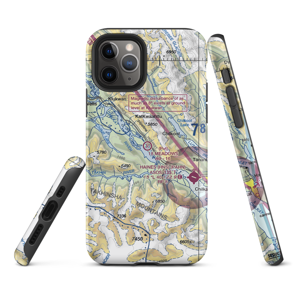 18 Meadows Aerodrome (18AA) VFR Sectional  Tough iPhone Case iPhone 11 Pro model shown