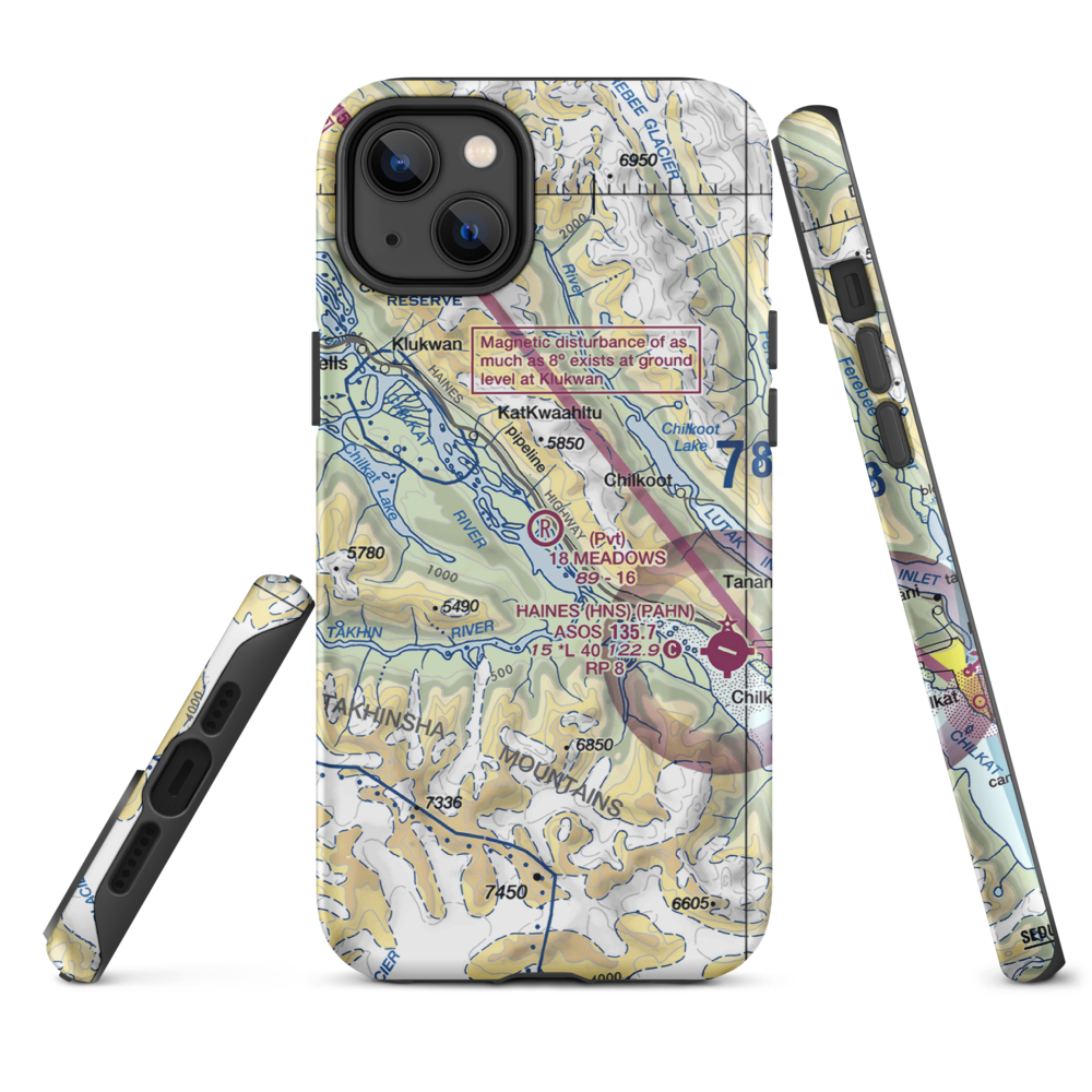 18 Meadows Aerodrome (18AA) VFR Sectional  Tough iPhone Case iPhone 12 mini model shown