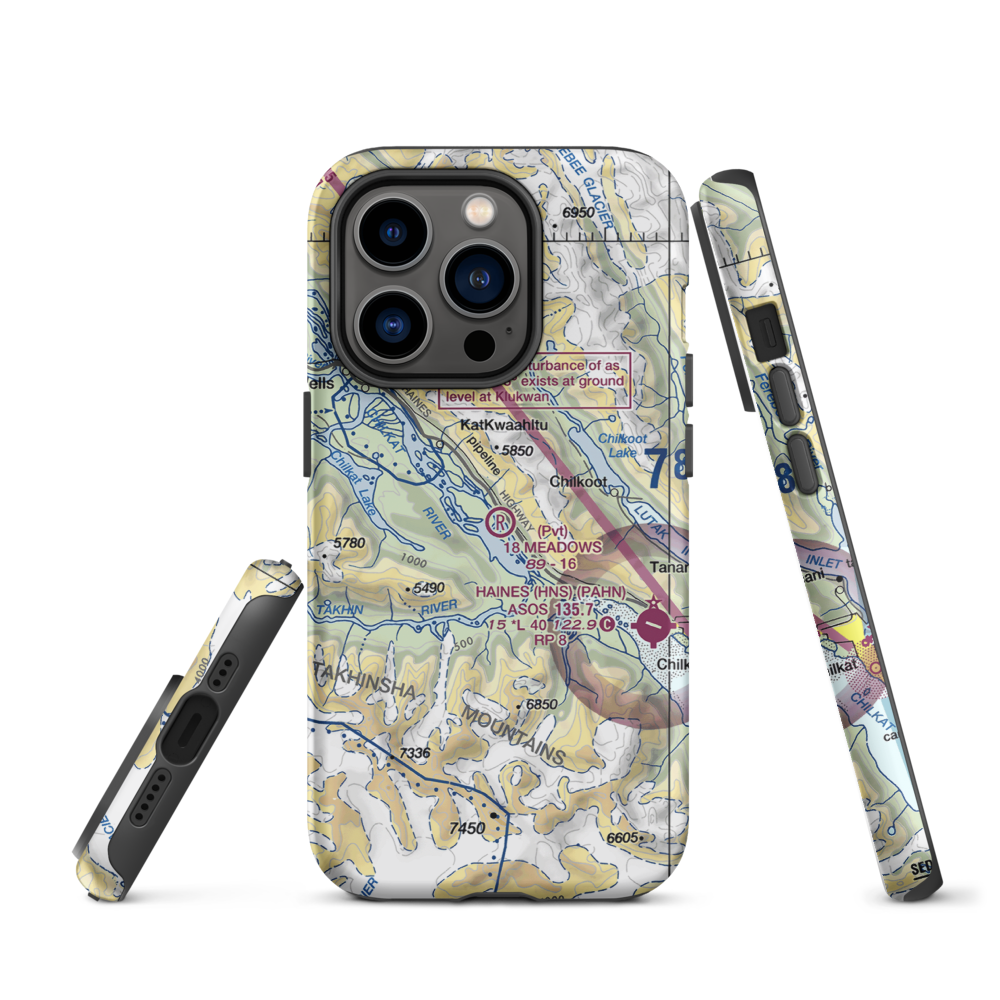 18 Meadows Aerodrome (18AA) VFR Sectional  Tough iPhone Case iPhone 14 Pro model shown